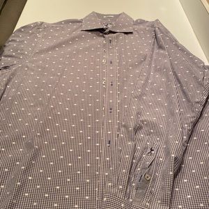 Mens Bugatchi print button down